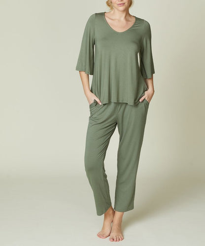 Studio Ko Super Soft Organic Bamboo Flare Sleeve Top