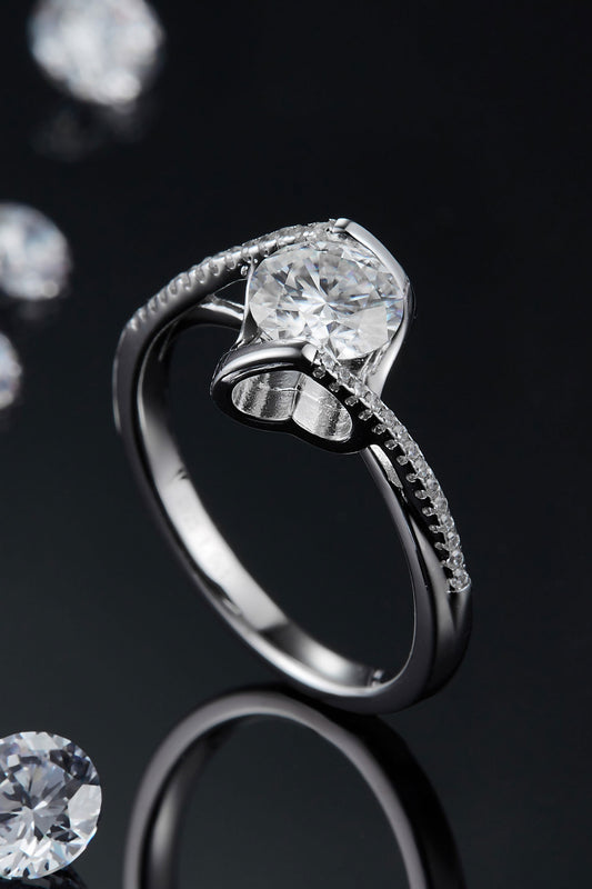 Limitless Love 1 Carat Moissanite 925 Sterling Silver Twisted Ring