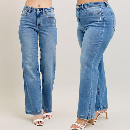 Judy Blue High Waist Trouser Straight Leg Jeans 82488