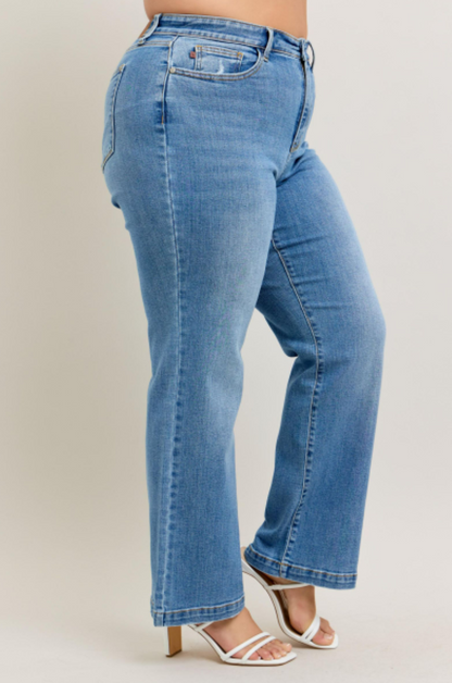Judy Blue High Waist Trouser Straight Leg Jeans 82488