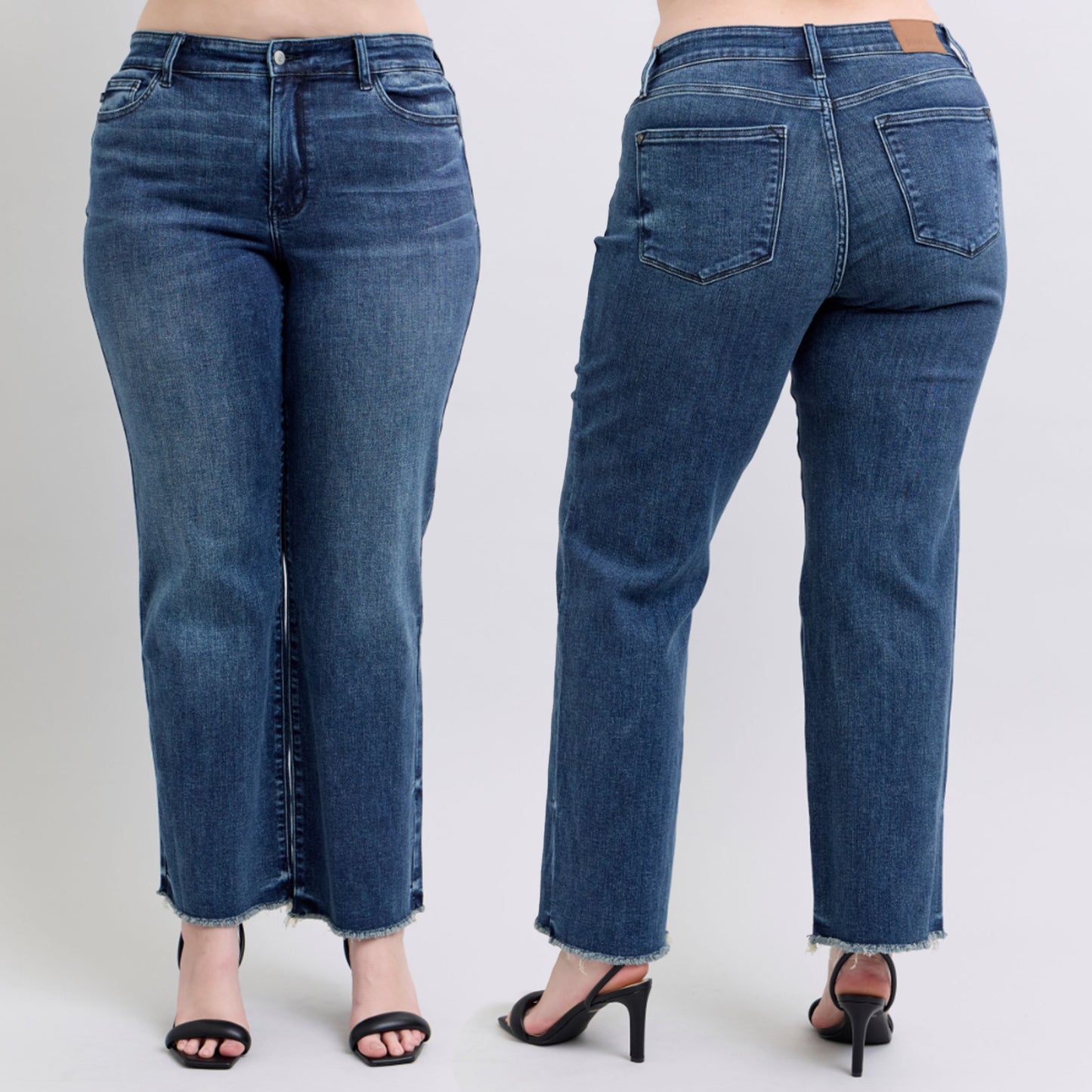 Judy Blue Mid Rise Wide Leg with Tint Denim Jeans 82640