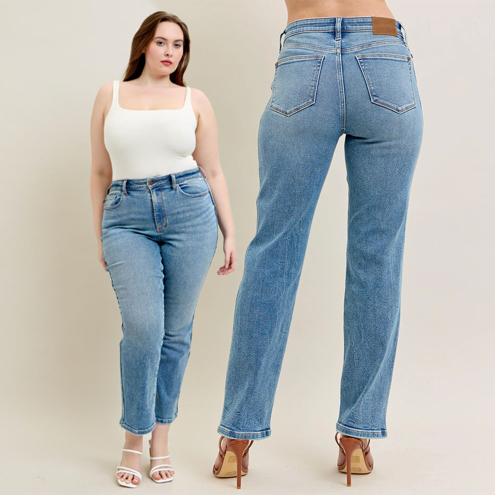 Judy Blue High Waist Vintage Straight Jeans 8607