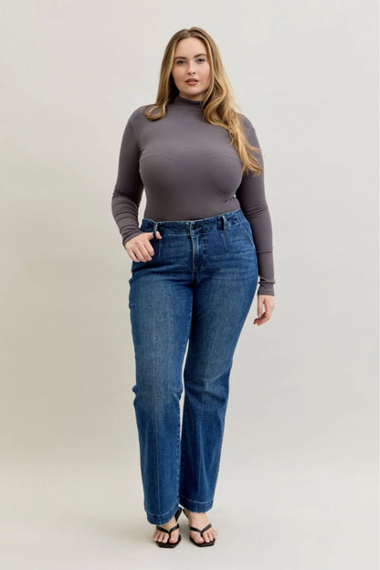 Judy Blue MR Tummy Control Trouser Welt Pockets Bootcut Denim Jeans 881052