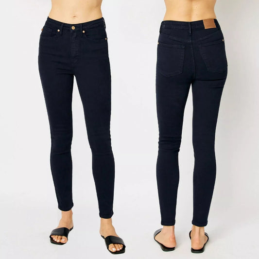 Judy Blue Navy Garment Dyed Tummy Control Skinny Jeans #88791