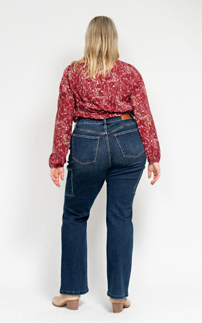 Judy Blue High Waist Cargo Bootcut Jeans 88872