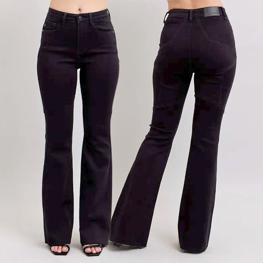 Judy Blue High Waist Star Seam Detail Flare Jeans 88958