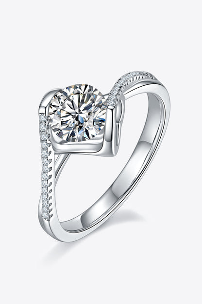 Limitless Love 1 Carat Moissanite 925 Sterling Silver Twisted Ring