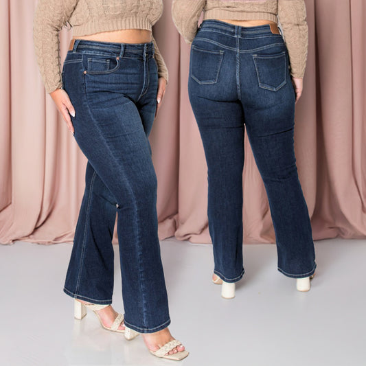 Artemis Vintage Plus High Rise Corset Double Waistband Bootcut Jeans