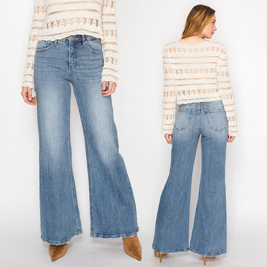Artemis Vintage High Rise Tummy Control Palazzo Jeans AT2070PZMT