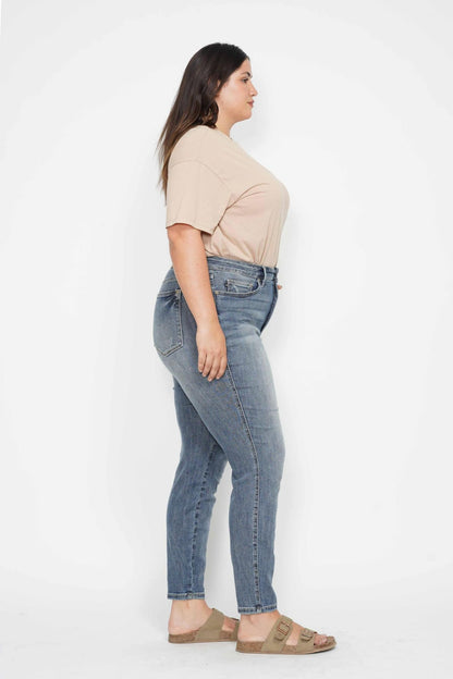 Judy Blue High Waist Tummy Control Contrast Wash Skinny Denim Jeans #88767