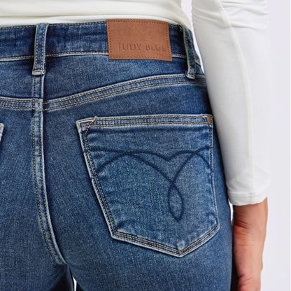 Judy Blue Mid Rise Thermal Skinny Denim Jeans #82639