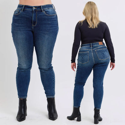 Judy Blue Mid Rise Thermal Skinny Denim Jeans #82639