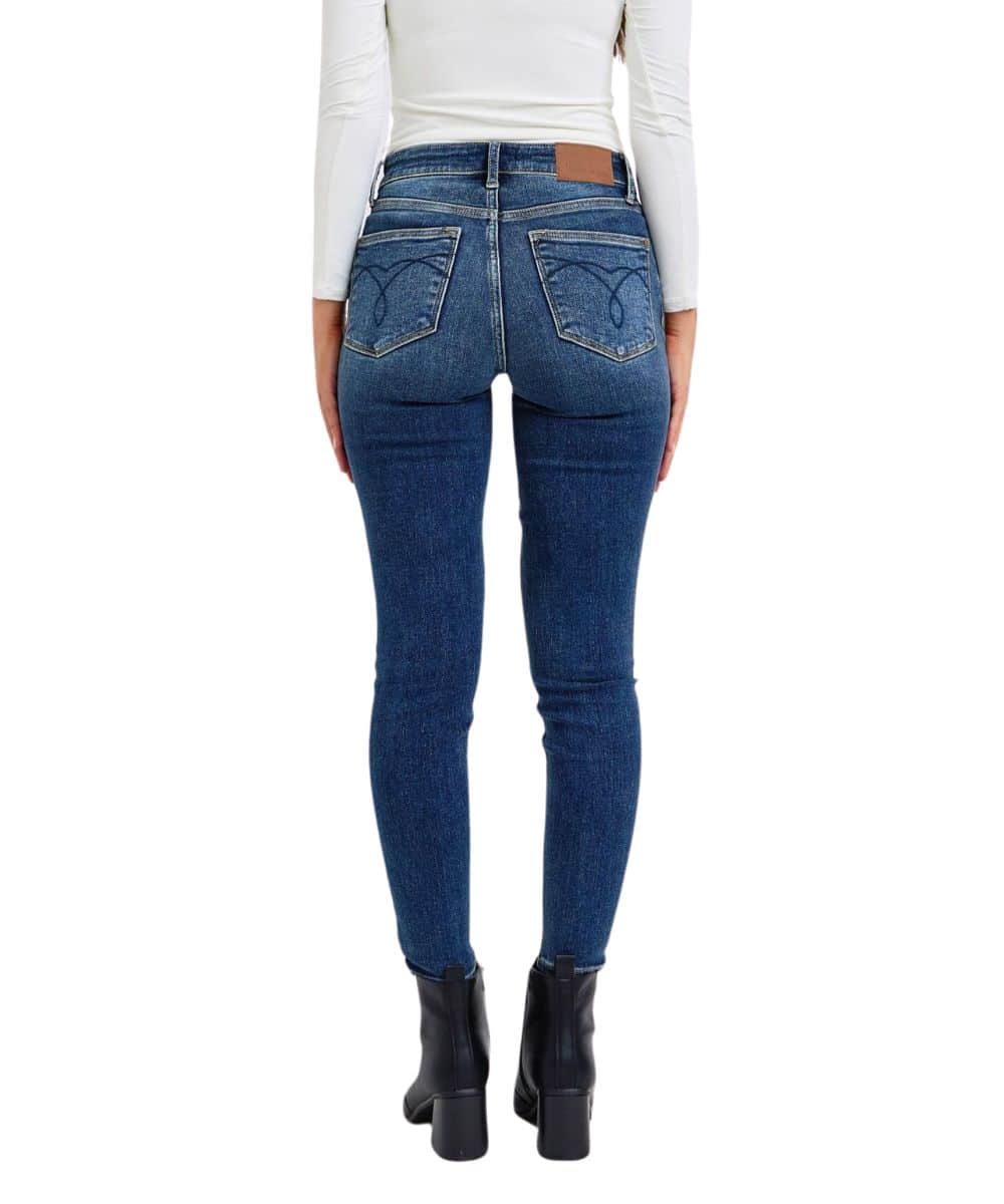 Judy Blue Mid Rise Thermal Skinny Denim Jeans #82639