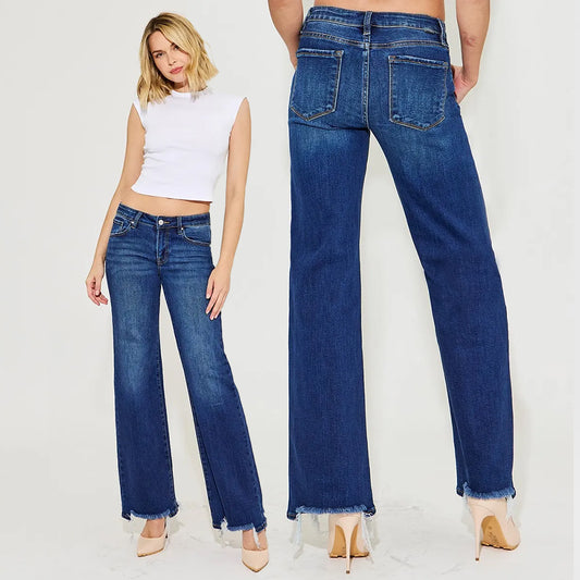 RISEN Low Rise Wide Leg Jeans PW21187