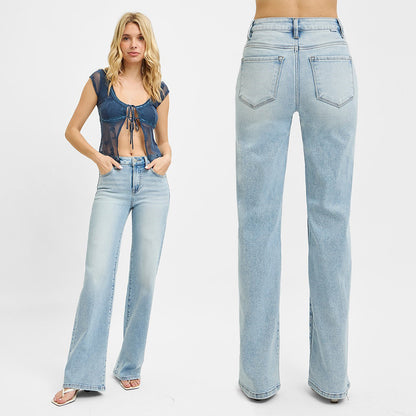 RISEN High Rise Wide Leg 90's Jeans RDP5252SZ