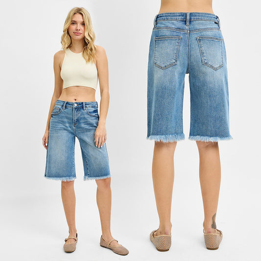 RISEN Tummy Control Mid Rise Fit Bermuda Shorts RDS6353