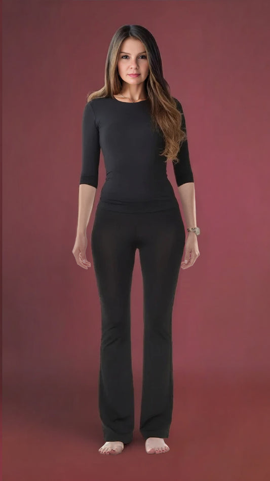 Studio Ko Organic Bamboo Slim Bell Yoga Pants