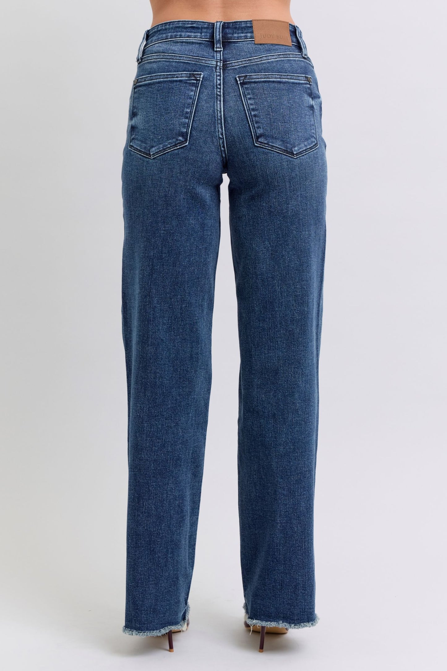 Judy Blue Mid Rise Wide Leg with Tint Denim Jeans 82640