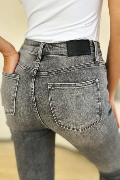 Judy Blue Button Fly High Waist Cuffed Capris #78110