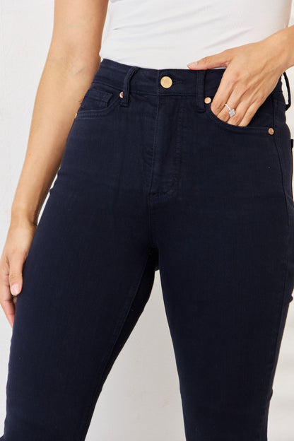 Judy Blue Navy Garment Dyed Tummy Control Skinny Jeans 88791
