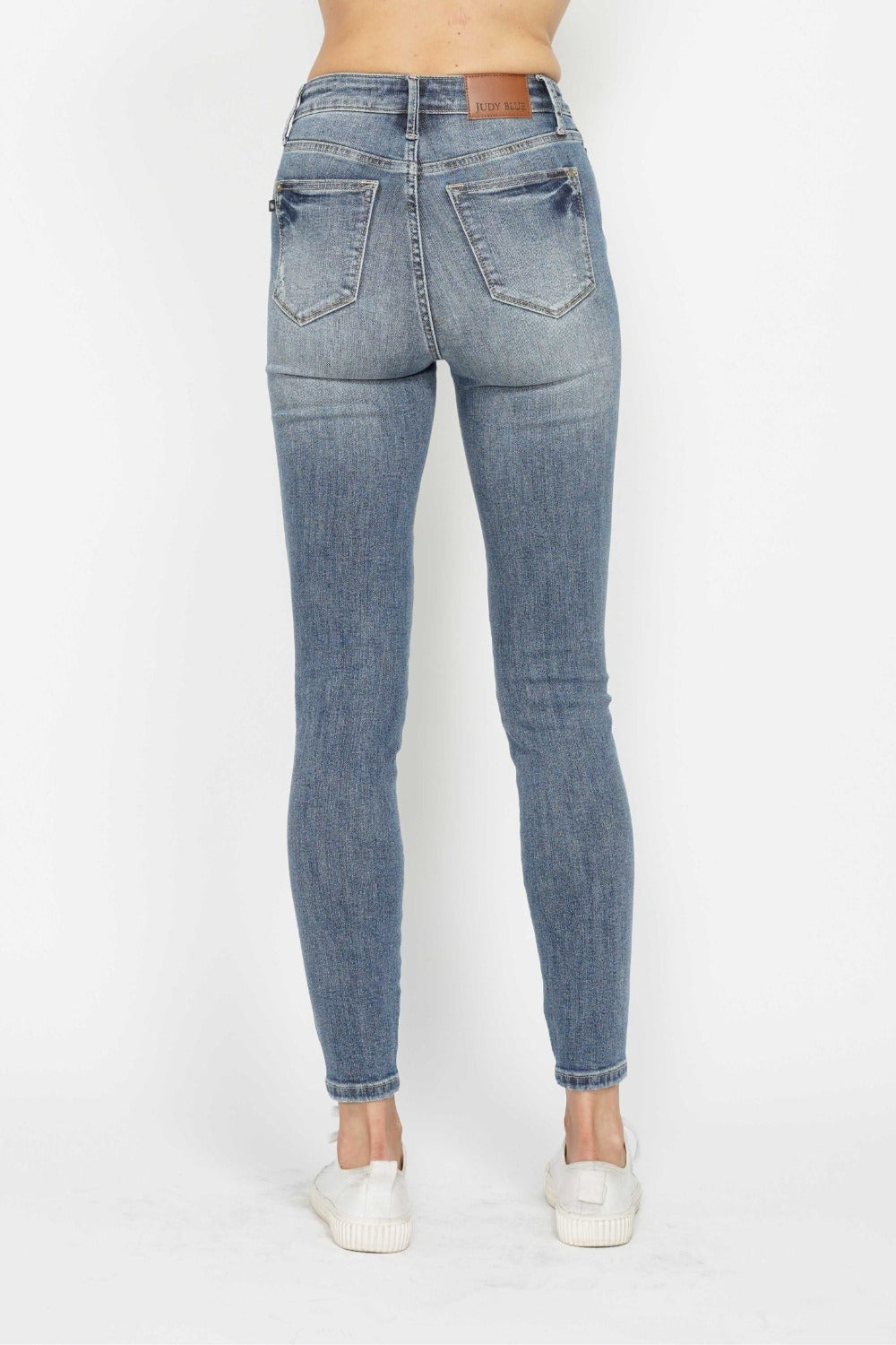 Judy Blue High Waist Tummy Control Contrast Wash Skinny Denim Jeans #88767