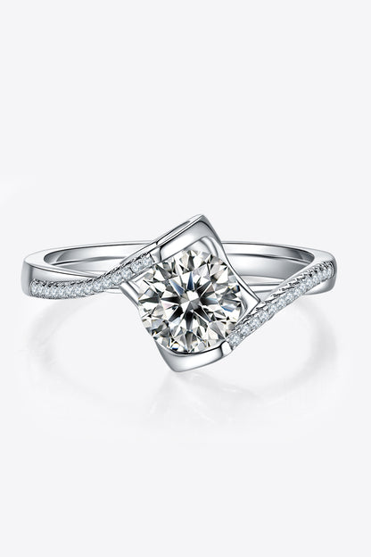 Limitless Love 1 Carat Moissanite 925 Sterling Silver Twisted Ring