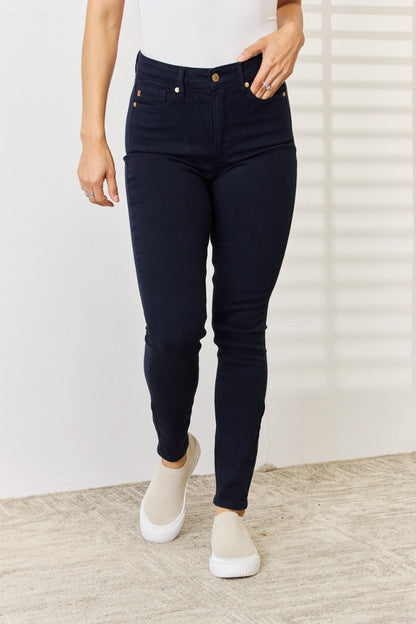 Judy Blue Navy Garment Dyed Tummy Control Skinny Jeans 88791