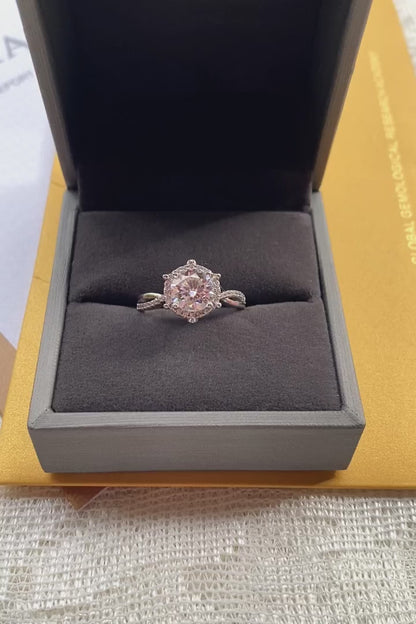 Exquisite 2 Carat Moissanite 925 Sterling Silver Engagement Ring