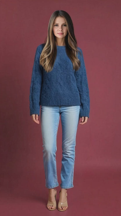 Umgee Cable Knit Cozy Sweater