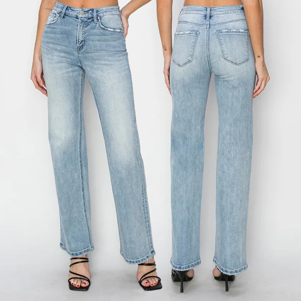 RISEN High Rise Straight Jeans RDP5784