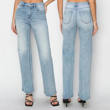 RISEN High Rise Straight Jeans RDP5784